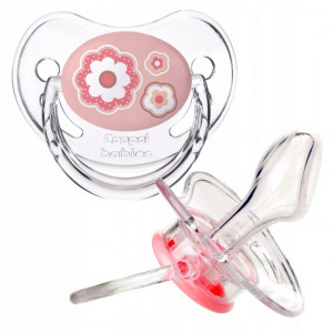 Cumlík Canpol Babies  NEWBORN BABY silikónový, anatomický/ružový
